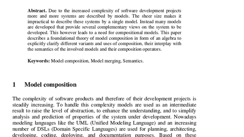모델 합성 의미론의 대수적 접근