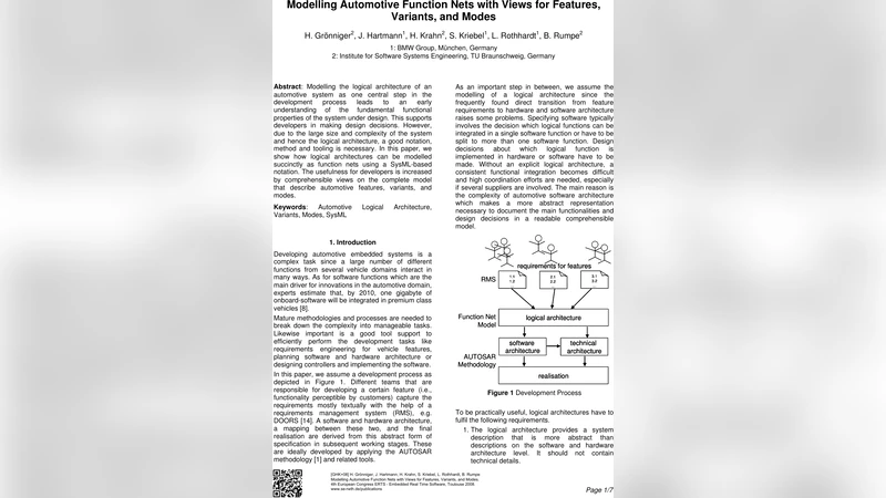 자동차 기능 네트 모델링을 위한 특징 변형 모드 뷰