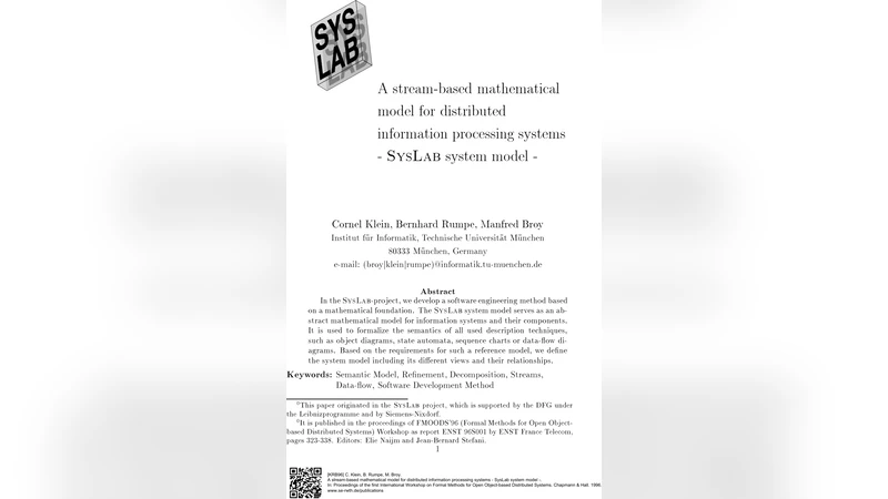 분산 정보 처리 시스템을 위한 스트림 기반 수학 모델