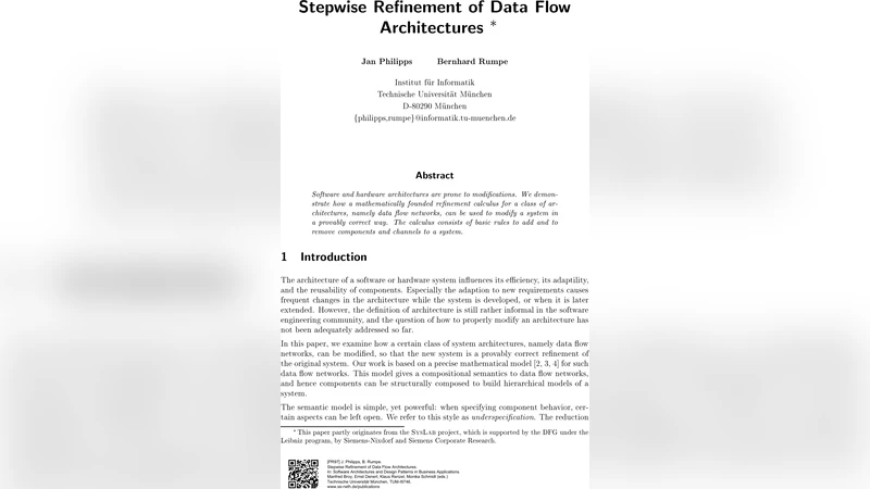 데이터 흐름 아키텍처 단계적 정제