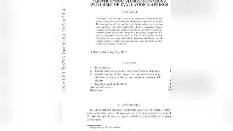 평가 사상을 이용한 회피 함수 구성