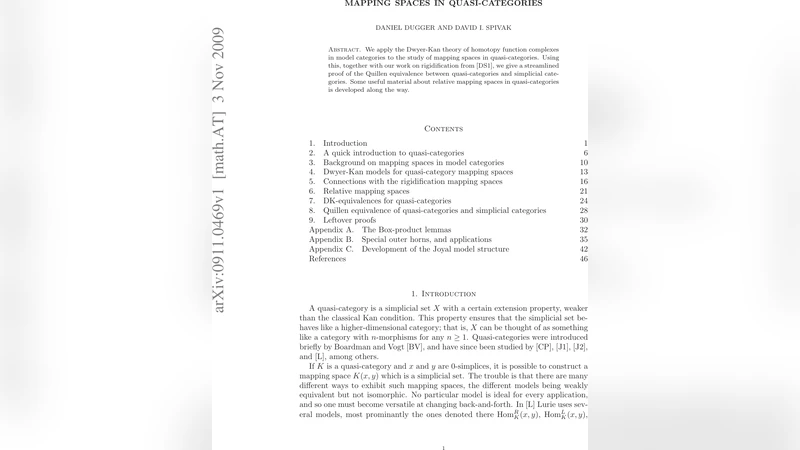 준범주에서의 사상 공간 연구