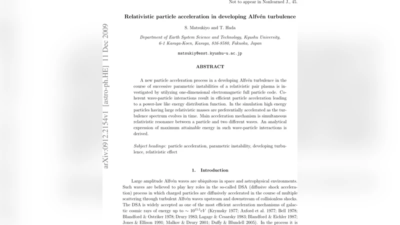 발전 중 알레니 파동에서의 상대론적 입자 가속 메커니즘