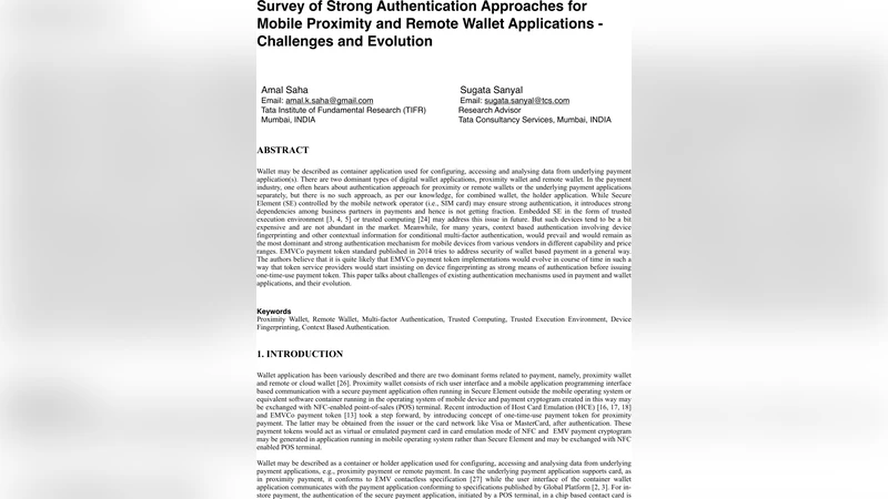 모바일 지갑 인증의 현주소와 미래: 근접·원격 지갑을 위한 강력 인증 전략