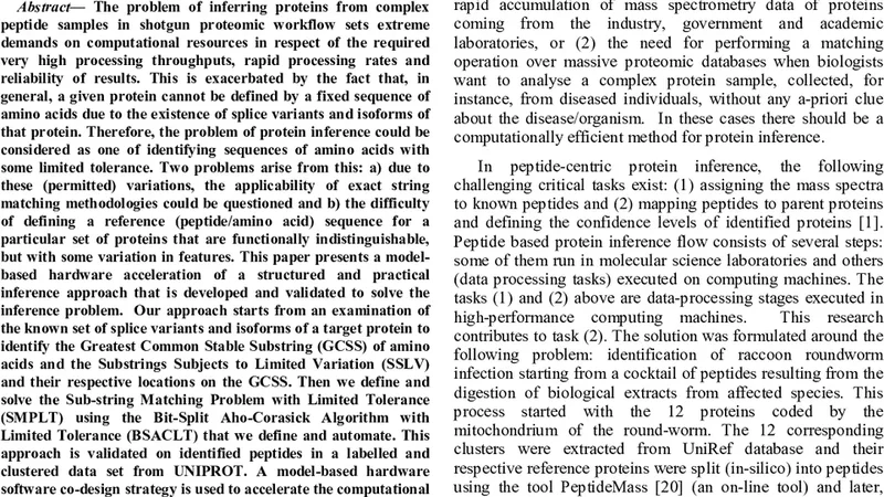 제한 허용 오차를 갖는 서브스트링 매칭을 위한 하드웨어와 소프트웨어 통합 아키텍처