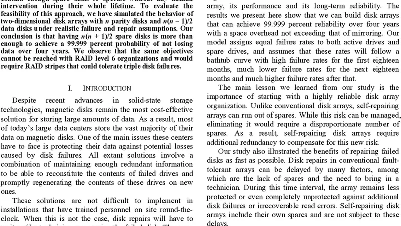 자체 복구 디스크 어레이: 인간 개입 없는 고가용성 스토리지 설계