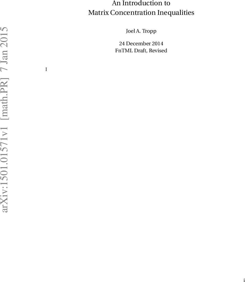 행렬 집중 부등식 입문