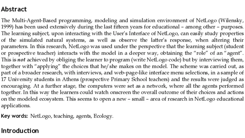 넷로그를 활용한 학생 주도형 에이전트 학습으로 생태학 개념 가르치기