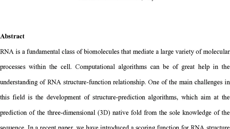 RNA 3차원 구조 예측을 위한 새로운 접근