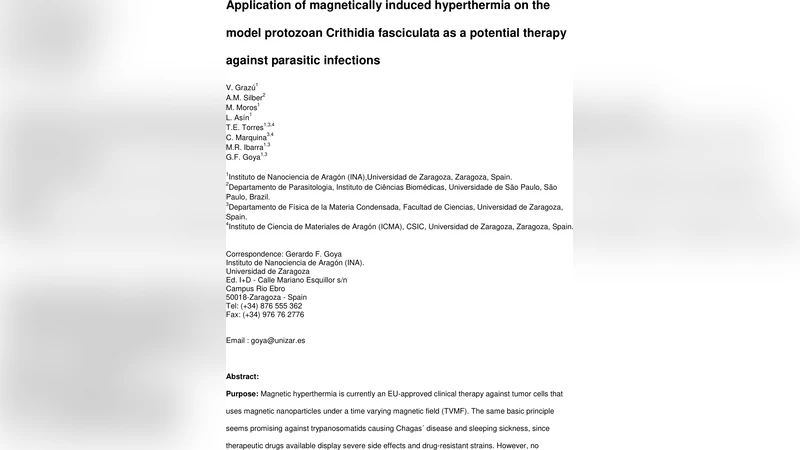 자기유도 고열치료를 이용한 Crithidia fasciculata 표적 파괴 연구