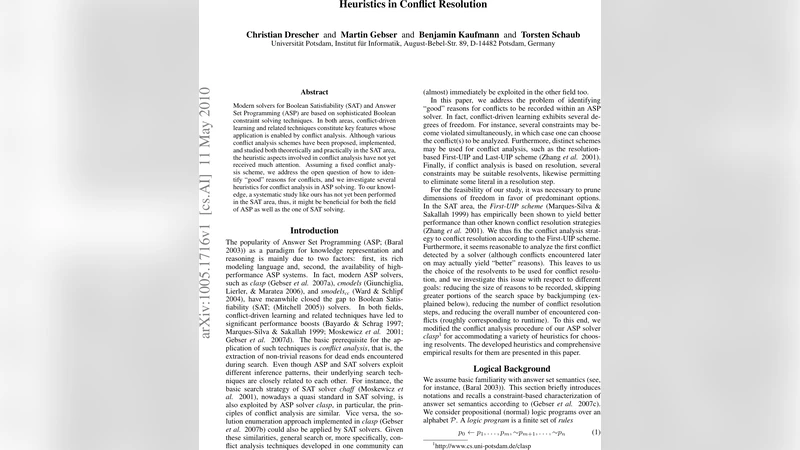충돌 해결을 위한 휴리스틱 설계와 평가