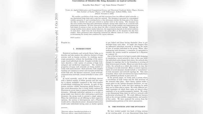 네트워크 위에서의 Glauber 유사 이징 동역학 공동진화