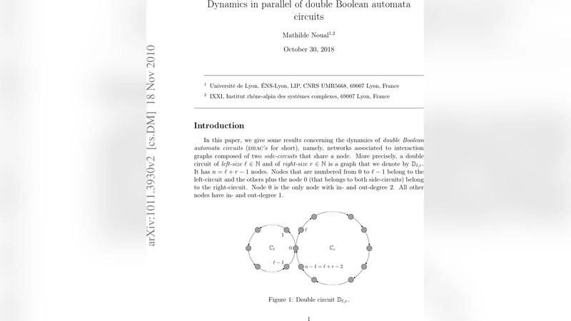 이중 불리언 회로의 동기식 동역학과 흡인자 수식
