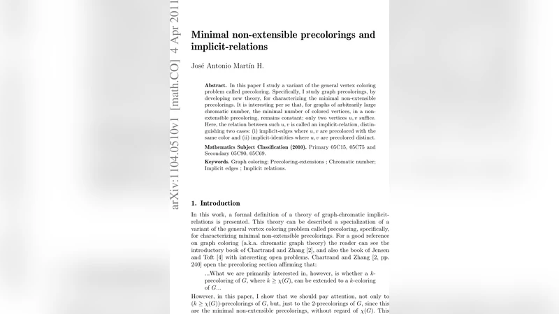 최소 비확장 전채색과 암시 관계