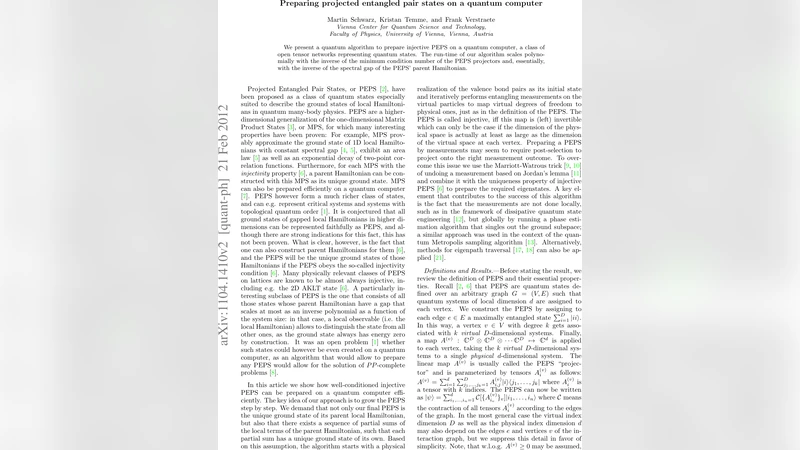 양자 컴퓨터에서 투사된 얽힌 쌍 상태를 효율적으로 준비하기
