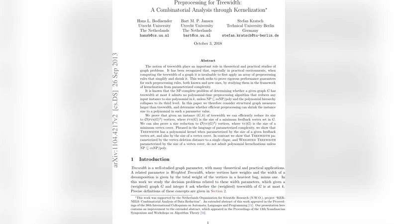 트리와이드 전처리의 커널화: 피드백 정점 집합·정점 커버를 매개변수로 한 다각적 분석