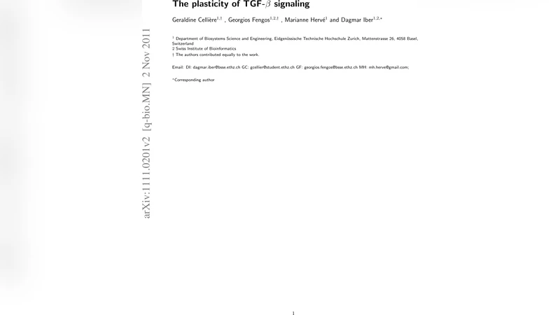 TGFβ 신호전달의 다형성 작은 변화가 큰 차이를 만든다