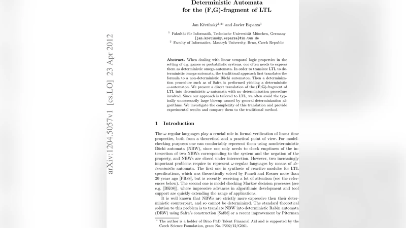 LTL FG 조각을 위한 결정적 오토마타