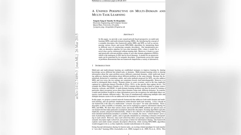 다중도메인·다중태스크 학습을 위한 통합 시맨틱 디스크립터 프레임워크