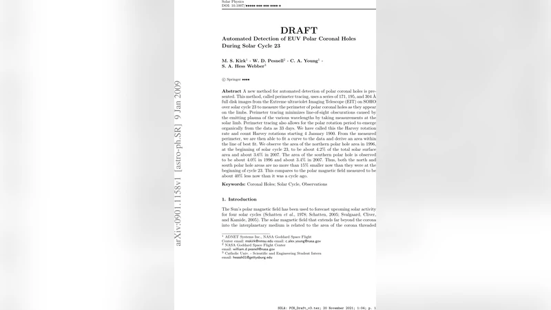 극지 코로나 구멍 자동 탐지를 위한 새로운 주변선 추적 기법