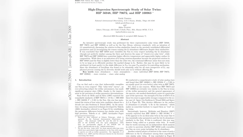 태양과 가장 닮은 별, HIP 56948을 찾아서
