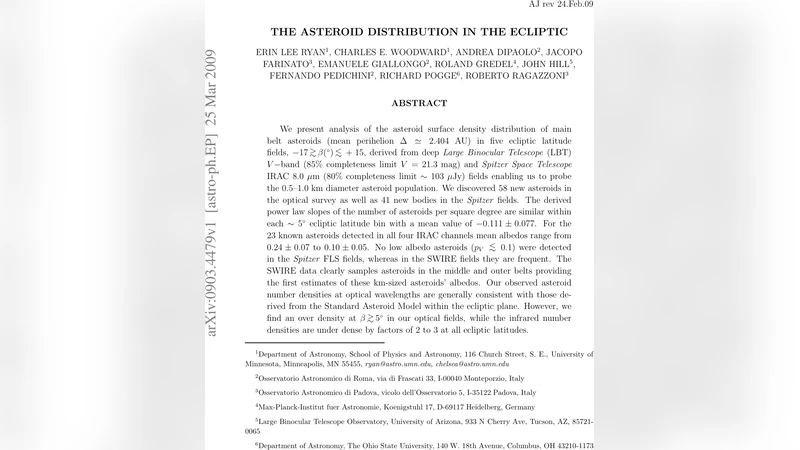 주궤도 위 소행성 분포와 알베도 특성 연구