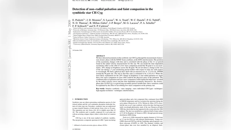 CH Cyg의 비방사형 진동과 은밀한 동반성 발견