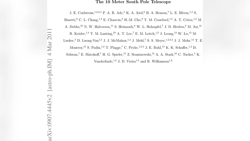 남극 10미터 망원경과 차세대 우주 탐사