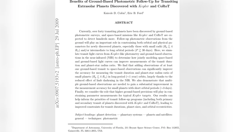 케플러·코로트 행성 탐색을 위한 지상 광도 관측의 전략적 가치