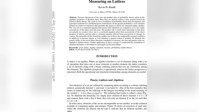 격자 이론으로 본 확률 측정