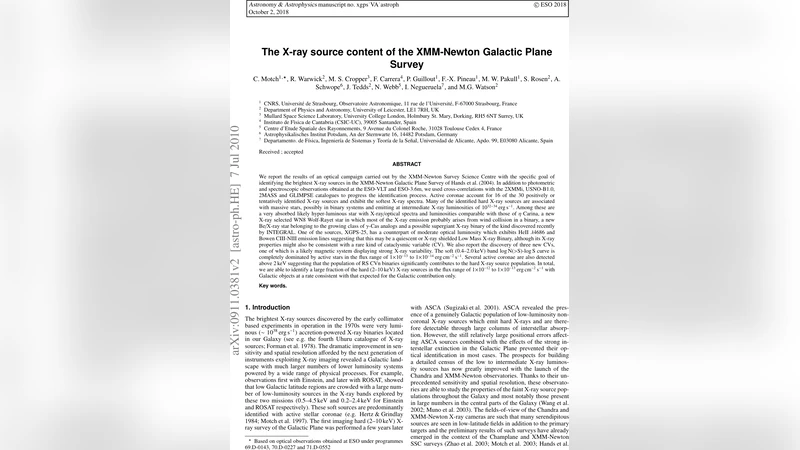 XMM‑Newton 은하면 조사에서 밝혀진 밝은 X‑선 천체들의 정체