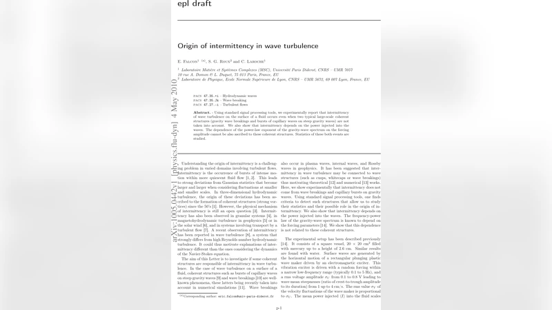 파동 난류 간헐성의 근원 규명