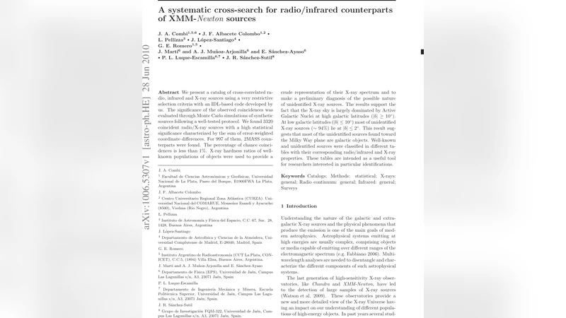 XMM Newton X선과 라디오·적외선 연관성 대규모 조사