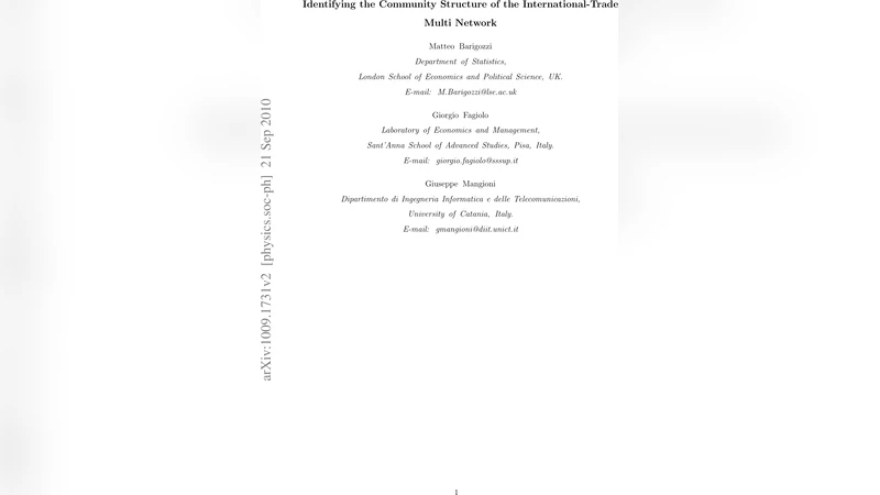 국제 무역 다중네트워크의 커뮤니티 구조와 상품별 차이