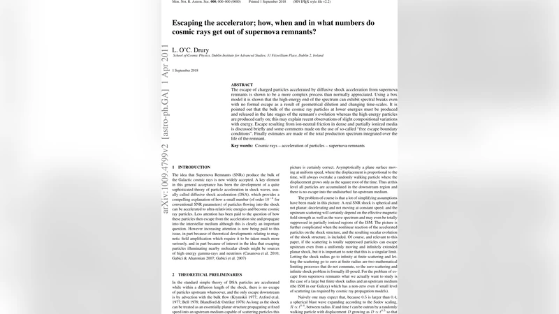 초신성 잔해에서 우주선 탈출 메커니즘 재조명