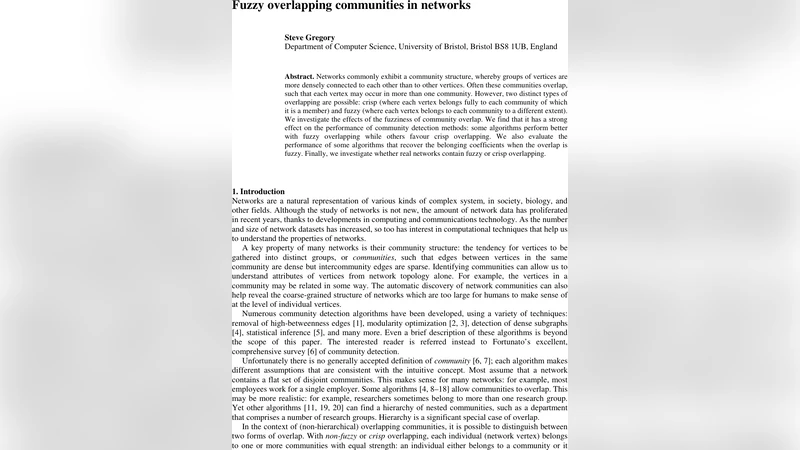 네트워크 겹침의 흐릿함: 퍼지 커뮤니티 탐색과 실증 분석