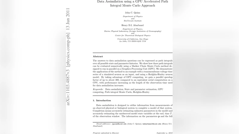 GPU 가속 경로 적분 몬테카를로를 이용한 데이터 동화