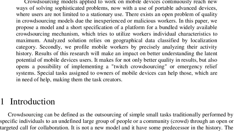 모바일 크라우드소싱 사용자 프로필 매칭 기반 전문 지식 활성화
