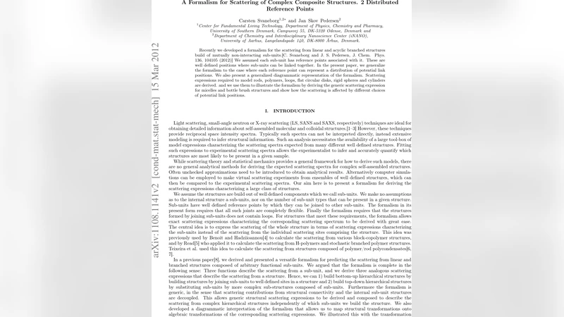 복합 구조 산란을 위한 분포 기준점 형식화