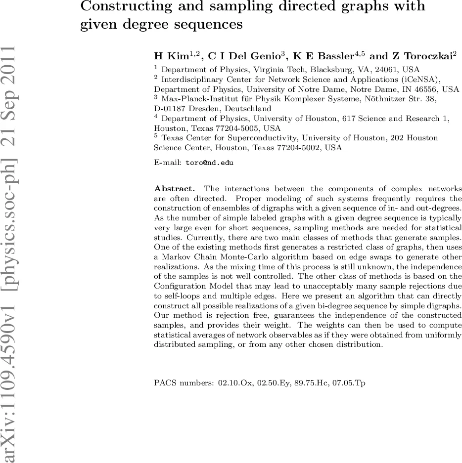 방향 그래프 생성과 샘플링을 위한 새로운 알고리즘