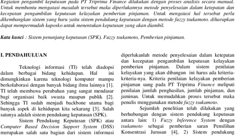 대출 적합성 판단을 위한 퍼지 츠카모토 기반 의사결정 지원 시스템
