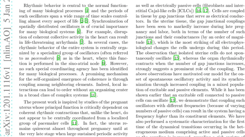 무질서 매질에서 자가 조직된 동기화 전이