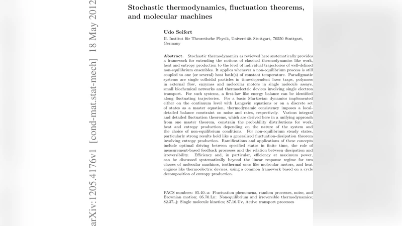 확률열역학과 플럭투에이션 정리로 보는 분자기계