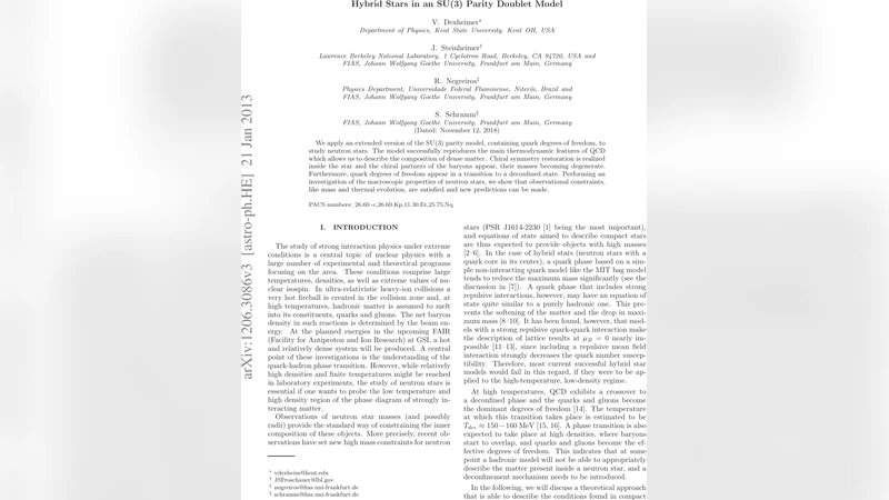 패리티 더블릿 모델을 이용한 하이브리드 별 연구