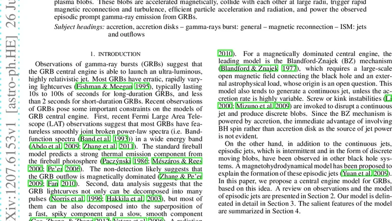 에피소드형 자기주도 제트가 만드는 감마선 폭발