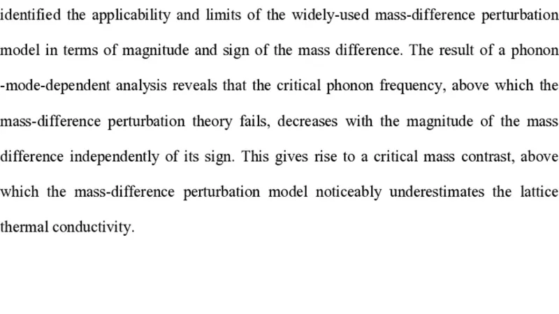 질량 대비가 합금 포논 산란에 미치는 영향