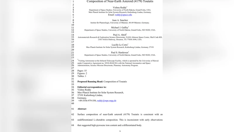 투타리스 소행성의 L‑챔버이트 본성 재조명