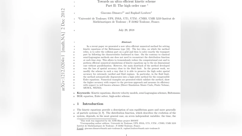 초고차 정확도와 효율을 겸비한 새로운 초고속 동역학 스킴