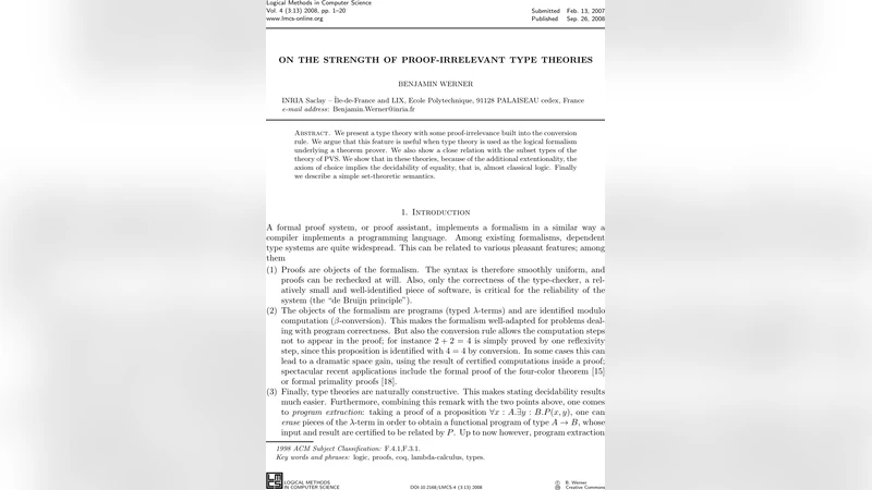 증명 무관형 이론의 힘과 적용