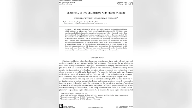 클래식 BI: 자원 논리의 새로운 고전적 전개